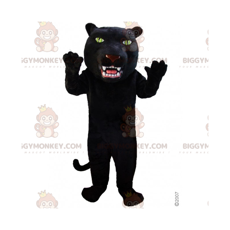 Στολή μασκότ Panther BIGGYMONKEY™ με μεγάλο κεφάλι -