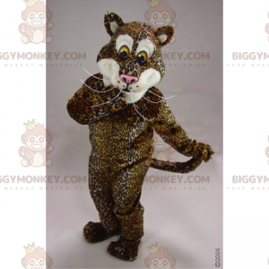 BIGGYMONKEY™ Costume da mascotte pantera con lunghi baffi -