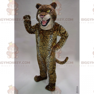 Panther BIGGYMONKEY™ Maskottchenkostüm mit winzigen Punkten -