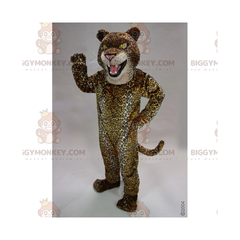 Traje de mascote Panther BIGGYMONKEY™ com pequenas manchas –