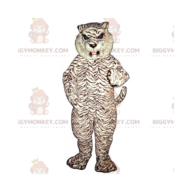 BIGGYMONKEY™ Blue Eyed White Panther maskottiasu -