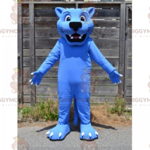 Costume de mascotte BIGGYMONKEY™ de panthère bleue de dessin