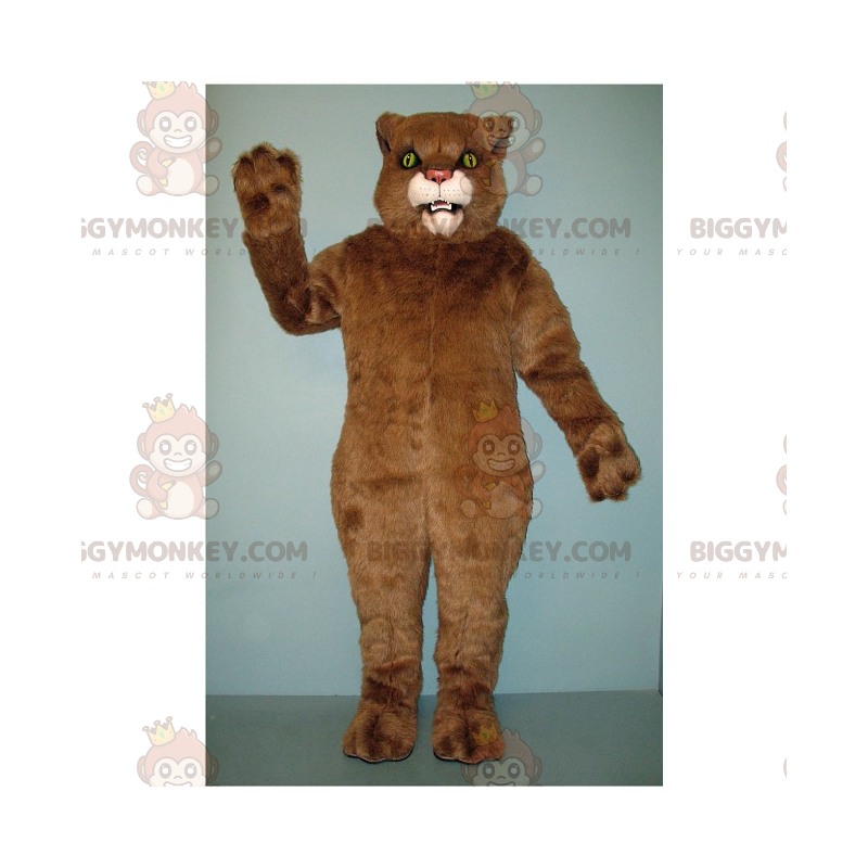 Costume della mascotte della pantera marrone BIGGYMONKEY™ -