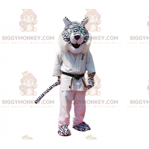 Costume de mascotte BIGGYMONKEY™ de panthère noir et blanc en