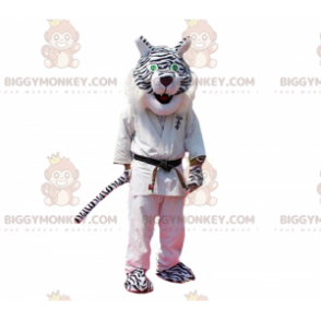 Costume de mascotte BIGGYMONKEY™ de panthère noir et blanc en