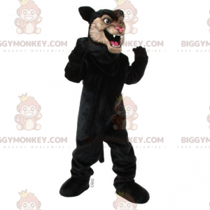 Traje de mascote BIGGYMONKEY™ Rosto bronzeado Pantera Negra –