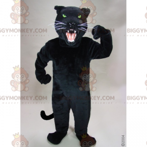 Costume de mascotte BIGGYMONKEY™ de panthère noire aux