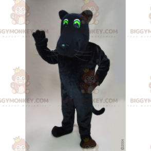 BIGGYMONKEY™ Green Eyed Black Panther Mascot Costume –