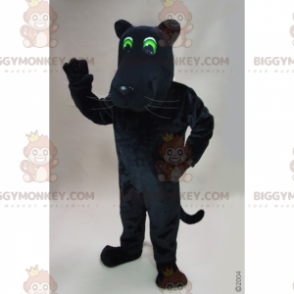 Costume de mascotte BIGGYMONKEY™ de panthère noire aux yeux