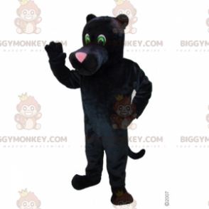 BIGGYMONKEY™ Costume da mascotte Pantera nera con naso rosa -