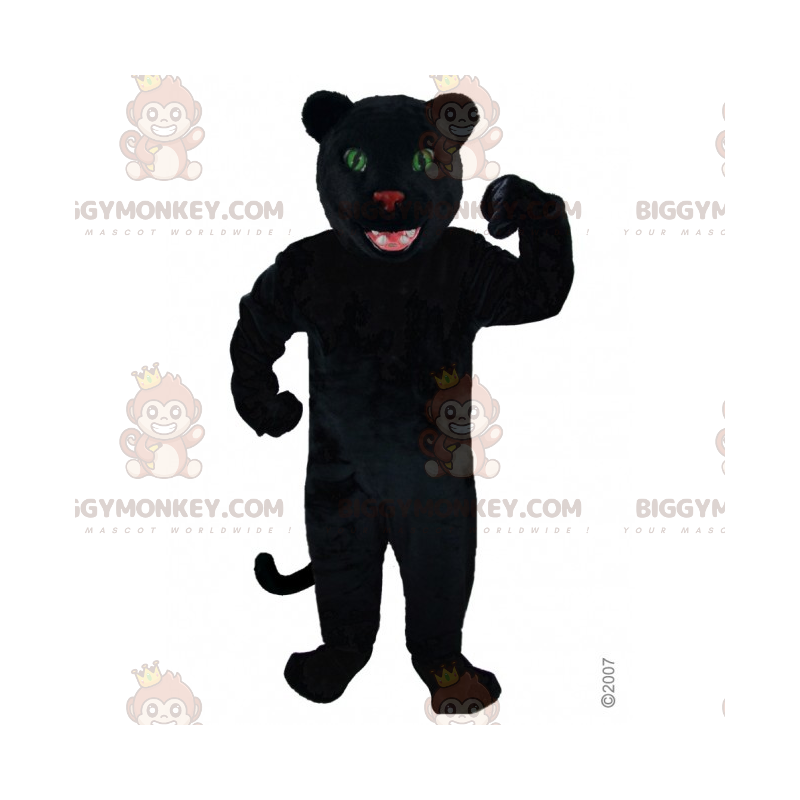 Costume de mascotte BIGGYMONKEY™ de panthère noire et yeux