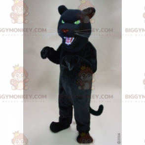 Costume de mascotte BIGGYMONKEY™ de panthère noire et yeux