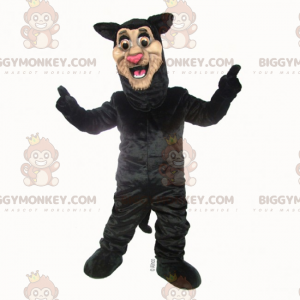 Lächelnder schwarzer Panther BIGGYMONKEY™ Maskottchen-Kostüm -