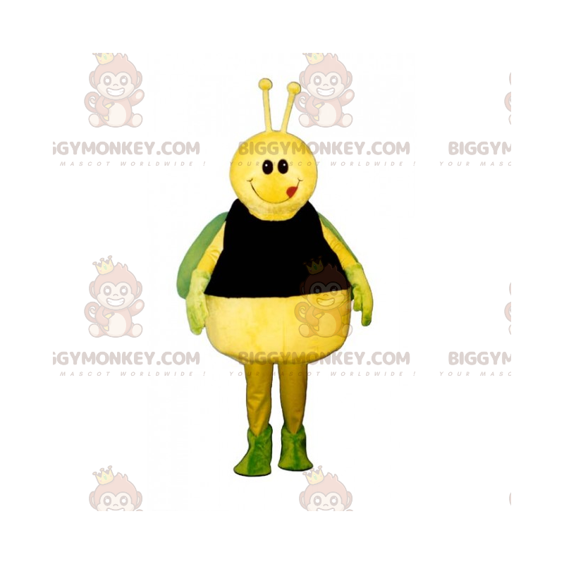 BIGGYMONKEY™ Costume da mascotte di farfalla gialla e ali verdi