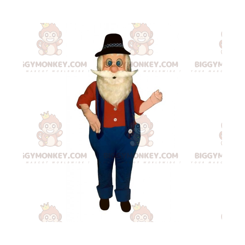 BIGGYMONKEY™ Farmer in overall mascottekostuum - Biggymonkey.com