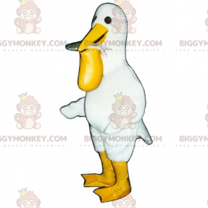Pelikan med fisk BIGGYMONKEY™ maskotdräkt - BiggyMonkey maskot