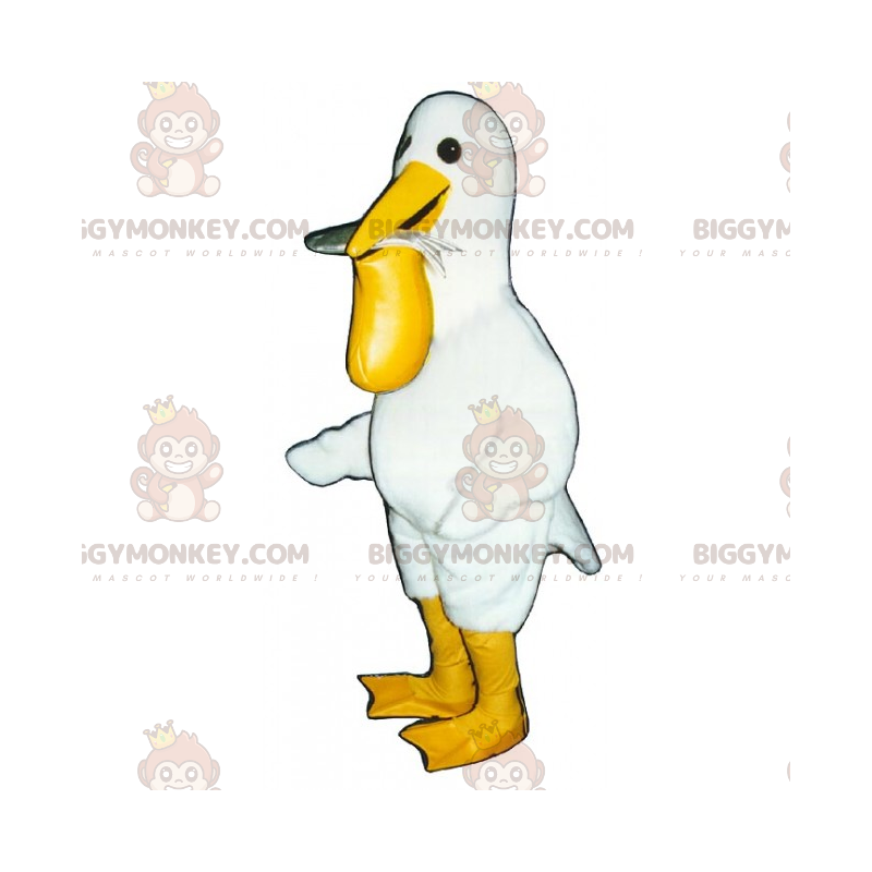 Costume de mascotte BIGGYMONKEY™ de pélican avec poisson -