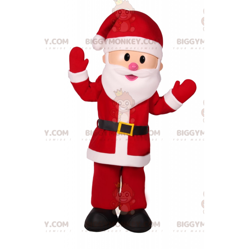 Costume da Babbo Natale sorridente BIGGYMONKEY™ mascotte -