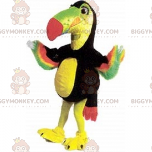 BIGGYMONKEY™ Disfraz de mascota de loro de plumaje multicolor -