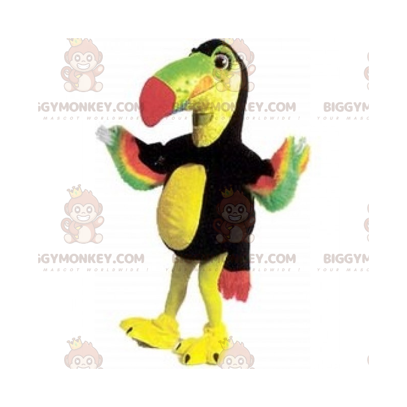 Costume de mascotte BIGGYMONKEY™ de perroquet au plumage