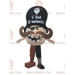BIGGYMONKEY™-mascottekostuum met besnorde piraat -