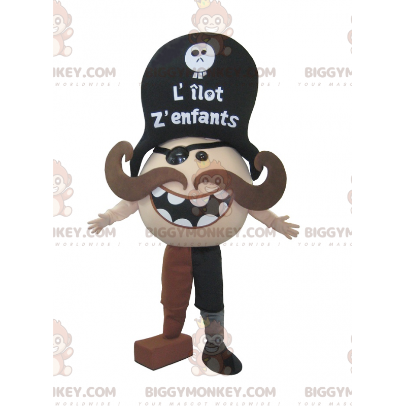 Costume de mascotte BIGGYMONKEY™ de pirate moustachu -