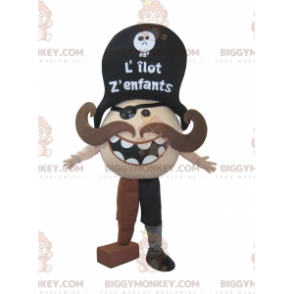 Costume de mascotte BIGGYMONKEY™ de pirate moustachu -