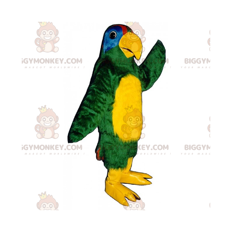 Kostium maskotki żółtej papugi brzusznej BIGGYMONKEY™ -