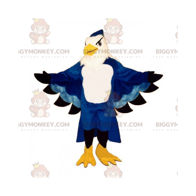 Costume da mascotte maestoso pappagallo blu BIGGYMONKEY™ -