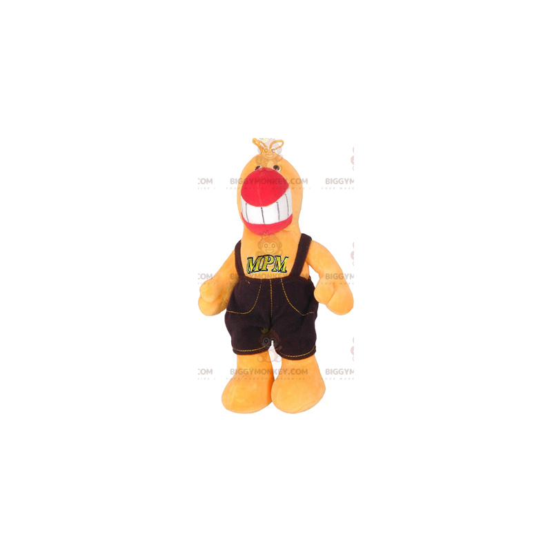 Costume de mascotte BIGGYMONKEY™ de perroquet en salopette -