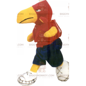 Disfraz de mascota Parrot BIGGYMONKEY™ en ropa deportiva -