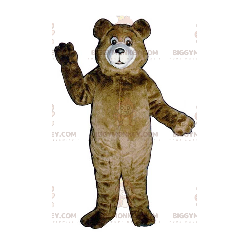 Stor jätte brun och vit björn BIGGYMONKEY™ maskotdräkt -