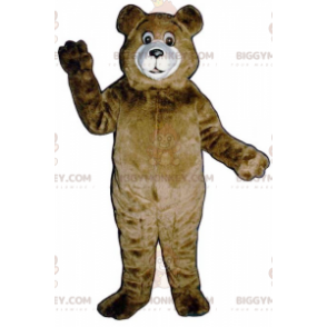 Costume de mascotte BIGGYMONKEY™ de gros ours brun et blanc