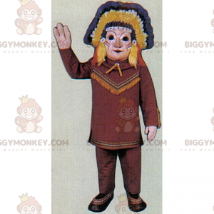 Traje de Mascote Personagem BIGGYMONKEY™ - Nativo Americano –
