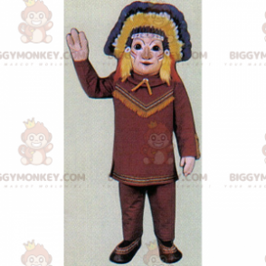 Charakter BIGGYMONKEY™ Maskottchenkostüm - Indianer -