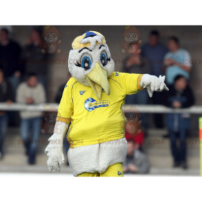 Costume de mascotte BIGGYMONKEY™ de cigogne blanche de mouette