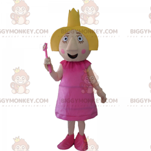 Traje de Mascote Personagem BIGGYMONKEY™ - Fada com Coroa –