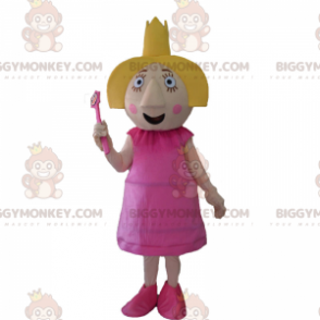 Character BIGGYMONKEY™ Mascot Costume - Fairy with Crown -