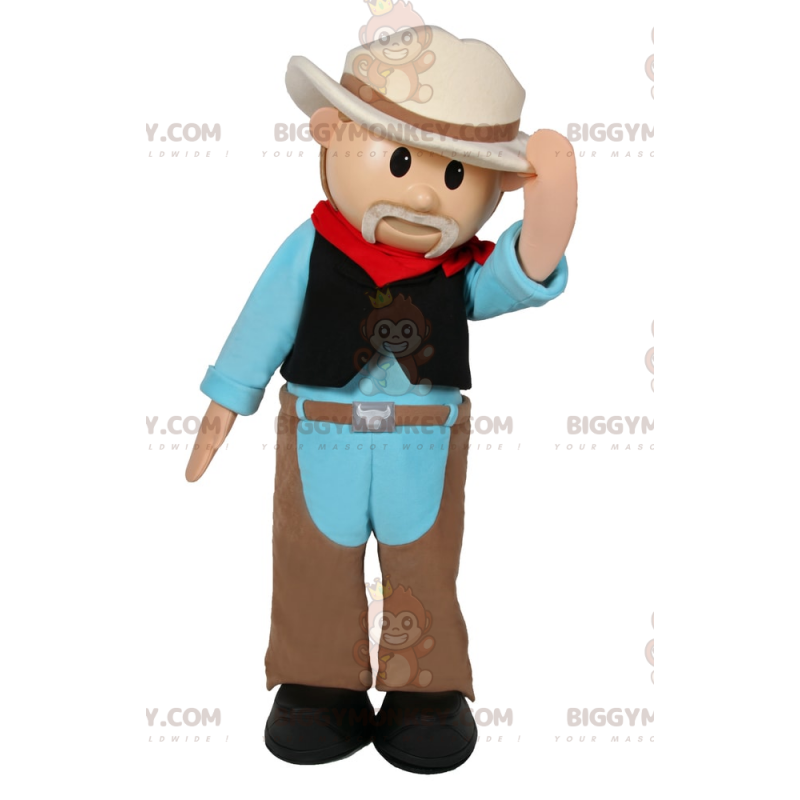 Charakter BIGGYMONKEY™ Maskottchenkostüm - Cowboy -