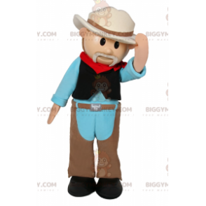 Traje de mascote de personagem BIGGYMONKEY™ - Cowboy –
