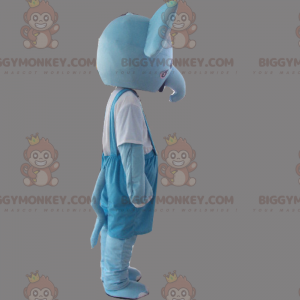 Character BIGGYMONKEY™ Mascot Costume - Elephanta in Overalls –