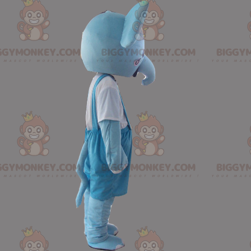 Character BIGGYMONKEY™ Mascot Costume - Elephanta in Overalls –