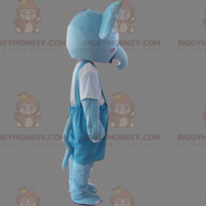 Karakter BIGGYMONKEY™ Mascottekostuum - Elephanta in overall -