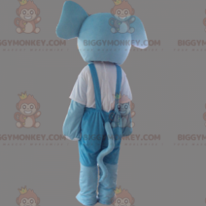 Character BIGGYMONKEY™ Mascot Costume - Elephanta in Overalls –