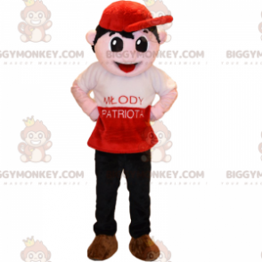 Disfraz de mascota del personaje BIGGYMONKEY™ - Niño con gorra