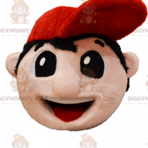 Traje de mascote de personagem BIGGYMONKEY™ - menino com boné –