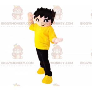 BIGGYMONKEY™ Character Mascot Costume Messy Hair Boy -