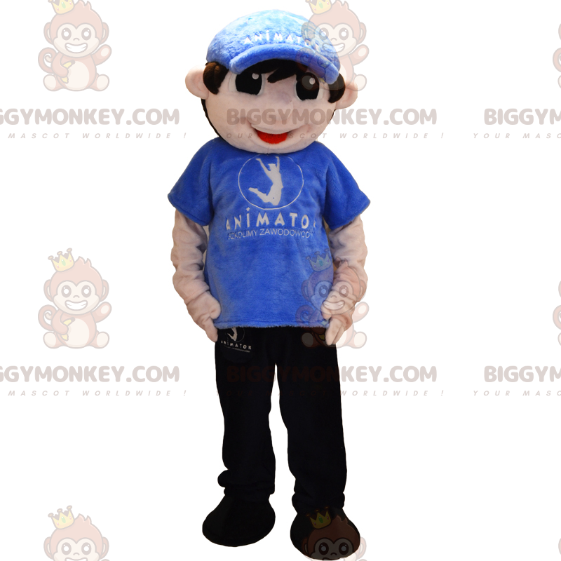 Στολή μασκότ χαρακτήρα BIGGYMONKEY™ - Αγόρι με αθλητική φόρμα