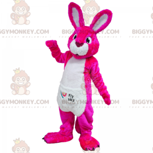 Disfraz de mascota del personaje BIGGYMONKEY™ - Conejo rosa -