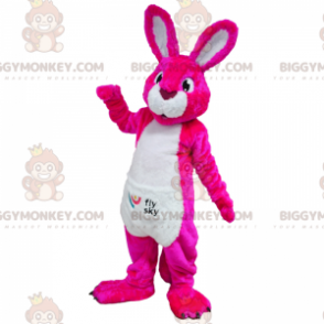 Traje de Mascote Personagem BIGGYMONKEY™ - Coelho Rosa –